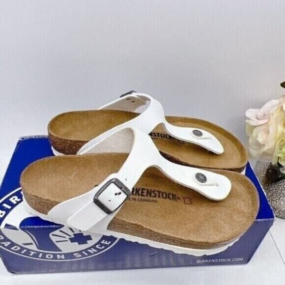 Birkenstock Gizeh Birko-Flor Thong Sandal White EU 36 Womens US 5- 5.5 Regular - Picture 4 of 11